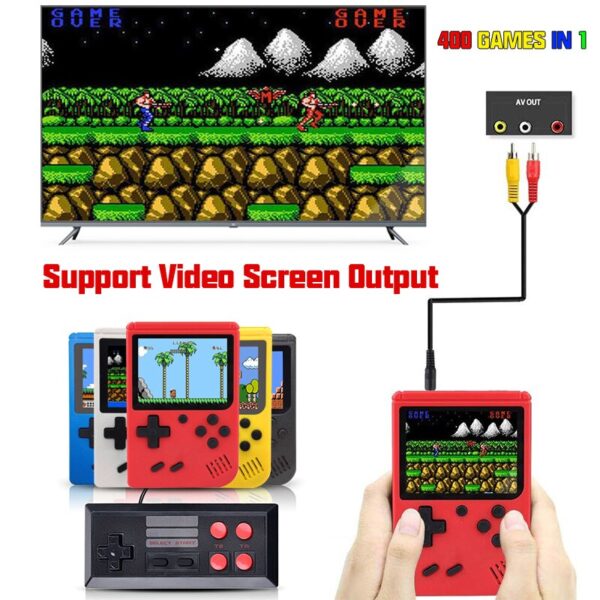 Consola de juegos Retro portátil 2020, 400 JUEGOS integrados, compatible con 2 jugadores