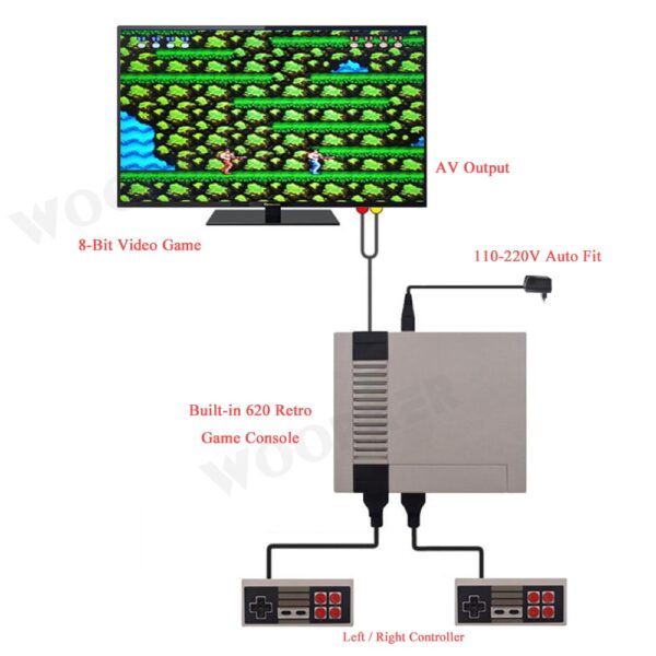 Mini consola retro con 620 juegos incluidos - Imagen 2