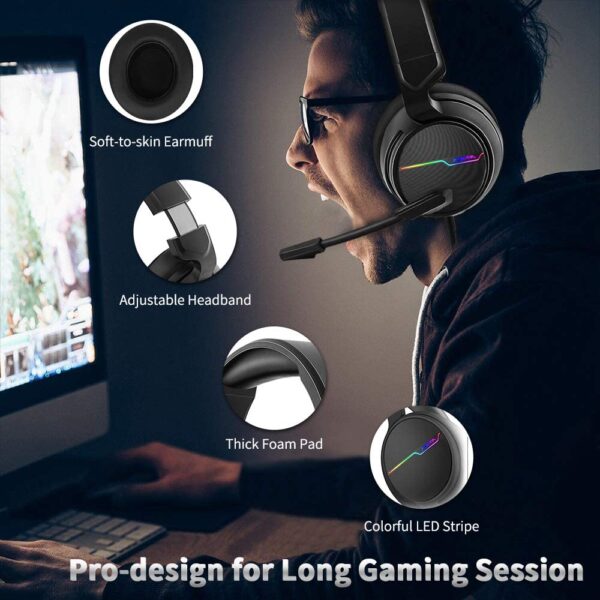 Auriculares V20 | USB 7,1 | luz RGB - Imagen 2