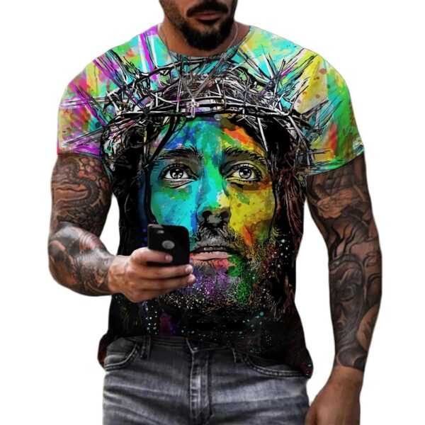 Jesus Christ 3D | T-shirts - Imagen 2