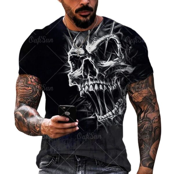 Vintage Horror Skull | T-shirt - Imagen 2