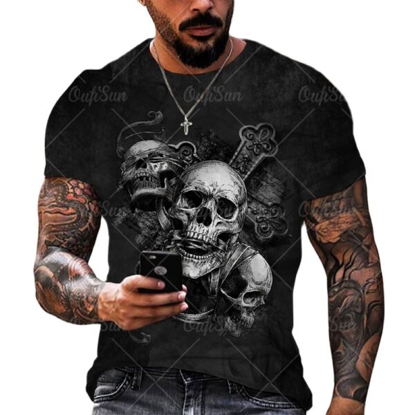 Vintage Horror Skull | T-shirt - Imagen 4