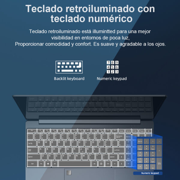 DERE | Mbook M12, Windows 11, 16GB de RAM, 1TB SSD - Imagen 5