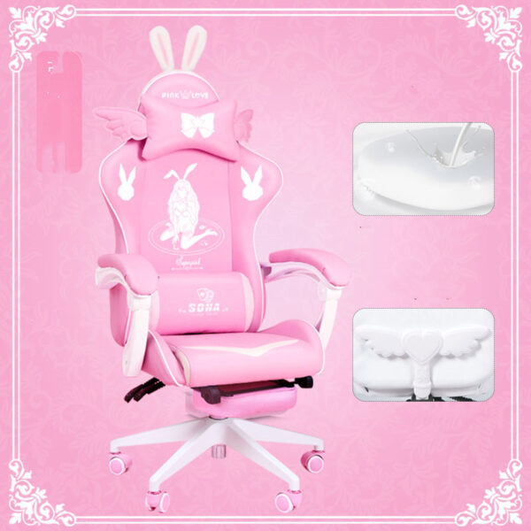 Goddess Gaming Home Cute Liftable Chair - Imagen 5