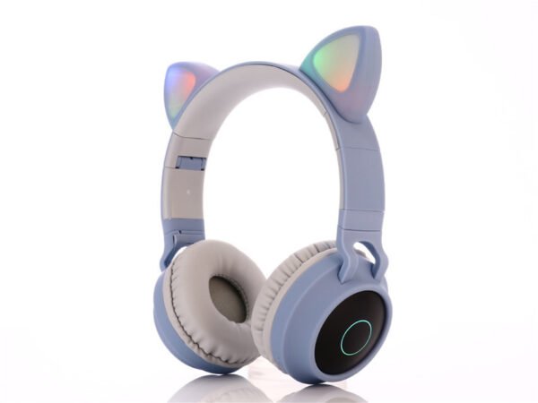 Cartoon Head-mounted Cat Ears Gaming Wireless Bluetooth Headset - Imagen 2