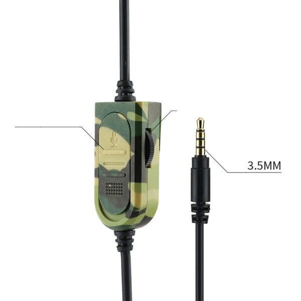 Fashion Wired Gaming Camouflage Headset - Imagen 4