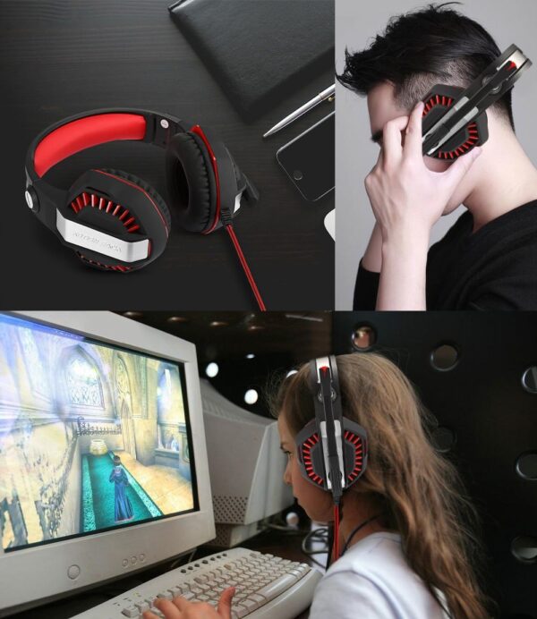 Computer Gaming Headset Headset E-sports Headset with Microphone Microphone - Imagen 3
