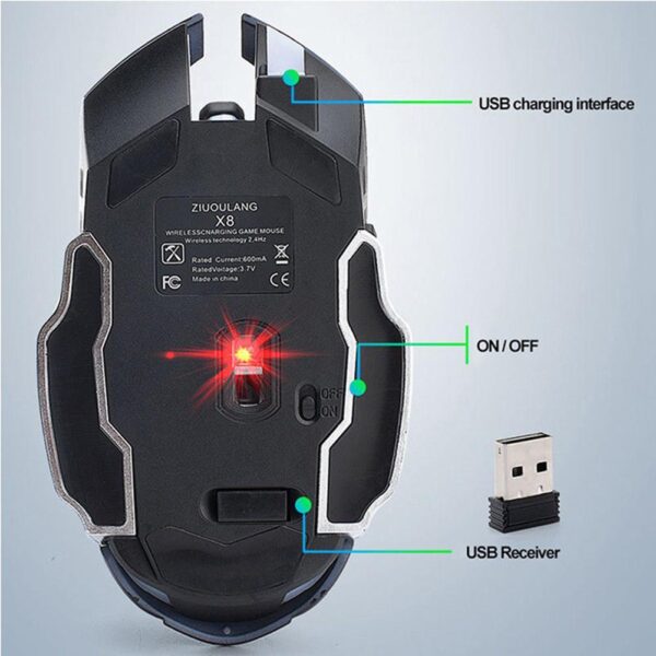 Ratón/Mouse X8 Wireless Gaming - Imagen 6