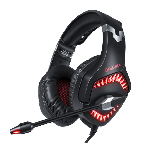 Gaming Headset PC Stereo Earphones Headphones Casque With Mic LED Light For New One Laptop Tablet Mobile - Imagen 2
