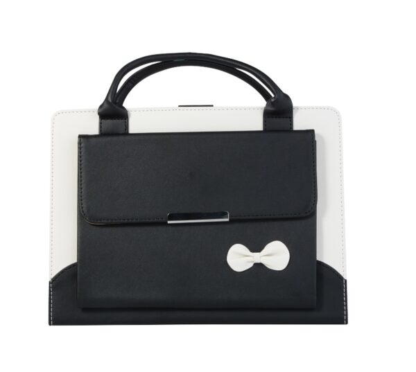Compatible with Apple, New IPAD9.7 protective cover mini234 bow handbag pro11 flat 10.5 leather case - Imagen 9