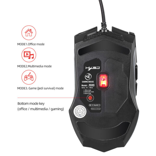 Multi-language Display Gaming Wired Macro Mouse - Imagen 3