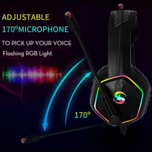 RGB lighting effect gaming headset - Imagen 5