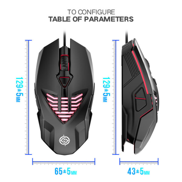 Office Gaming Computer Usb Wired Mouse - Imagen 2