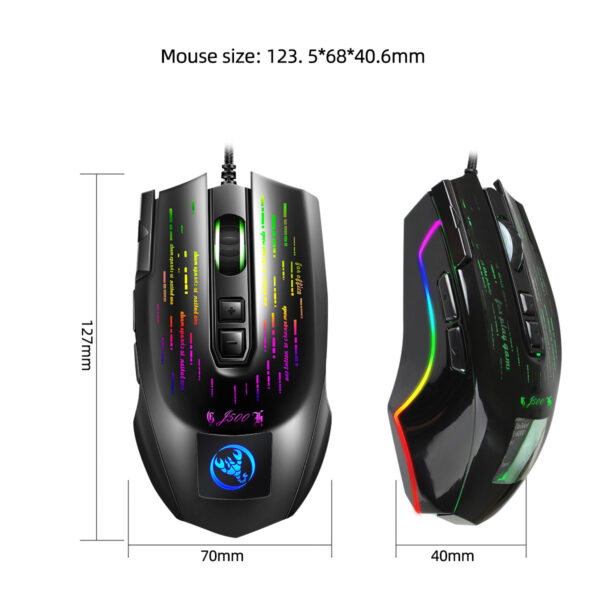 Multi-language Display Gaming Wired Macro Mouse - Imagen 4