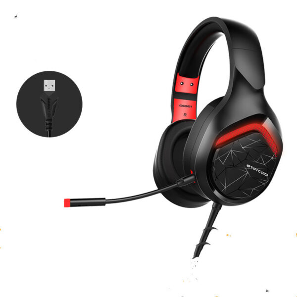 GS301 computer gaming headset headset - Imagen 3