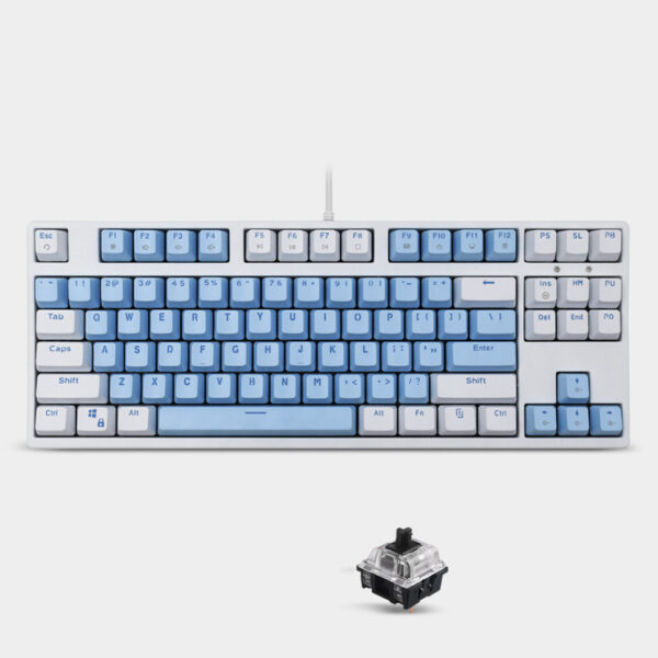 Mechanical Keyboard Sea Rhyme Light Blue Cyan Axis Red Axis Gaming - Imagen 3