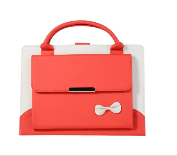 Compatible with Apple, New IPAD9.7 protective cover mini234 bow handbag pro11 flat 10.5 leather case - Imagen 6