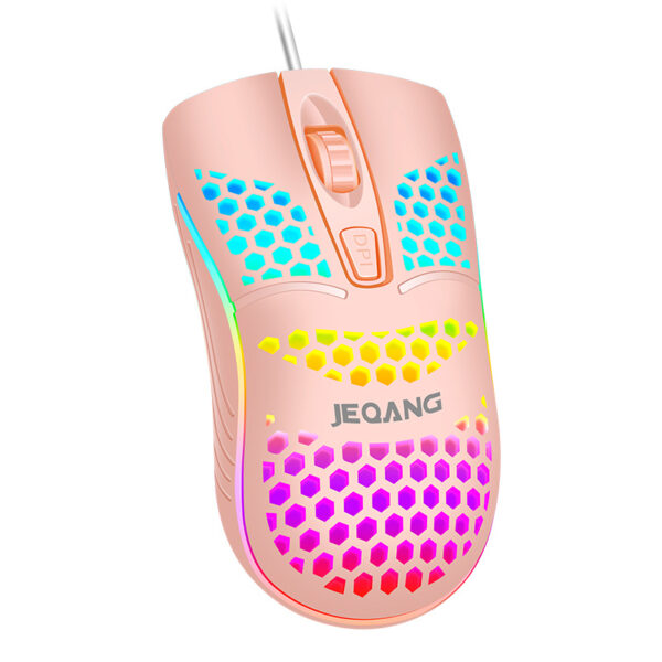 Hole-holed Wired USB Mouse For Home Luminous Mouse - Imagen 3
