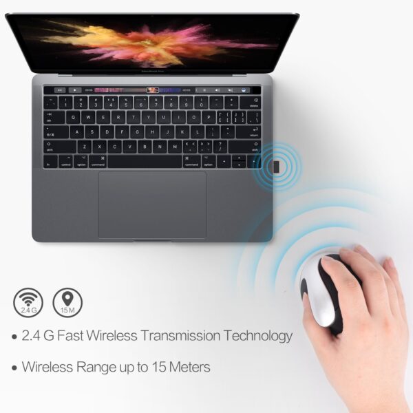 Vertical Rechargeable Wireless Mouse Ergonomic Wireless Mouse - Imagen 4