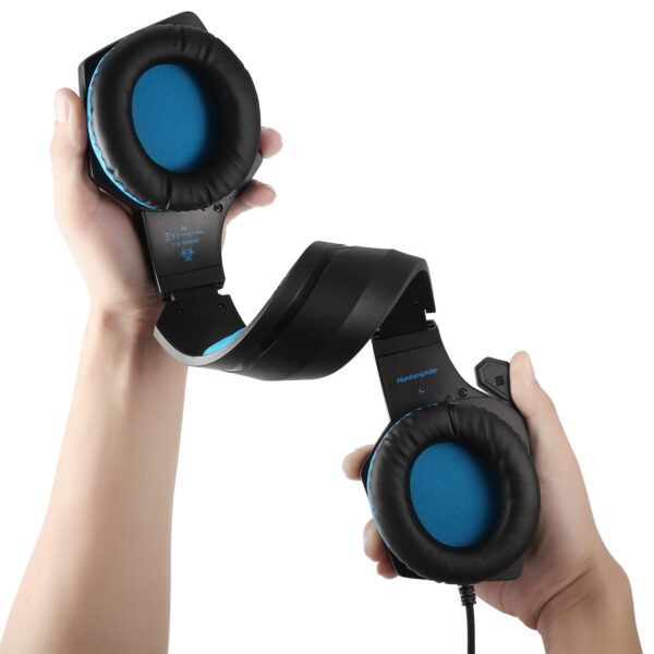 Head-Mounted Gaming Headset RGB Colorful Wired Headset With Wheat - Imagen 2