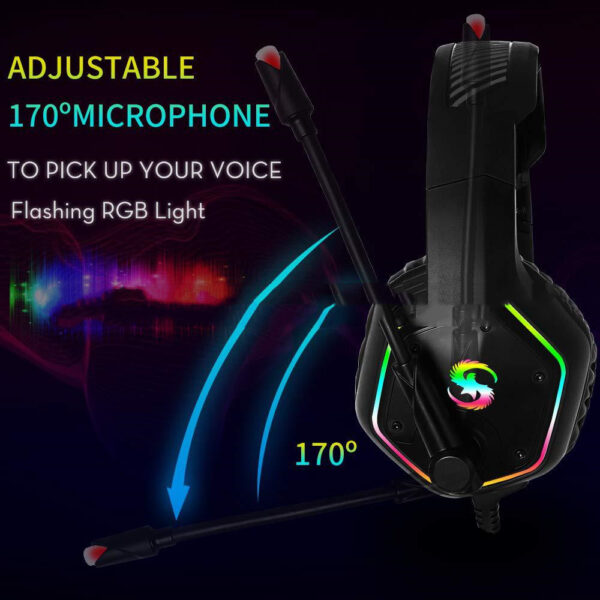 RGB Light 7.1 Channel Luminous Gaming Headset - Imagen 2