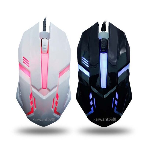 Wired Photoelectric Computer Office Home Gaming Light-Transmitting Mouse - Imagen 2