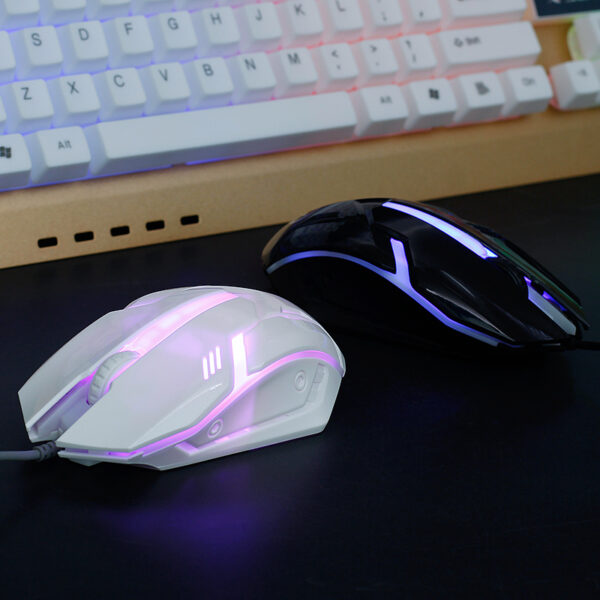 Wired Photoelectric Computer Office Home Gaming Light-Transmitting Mouse - Imagen 6