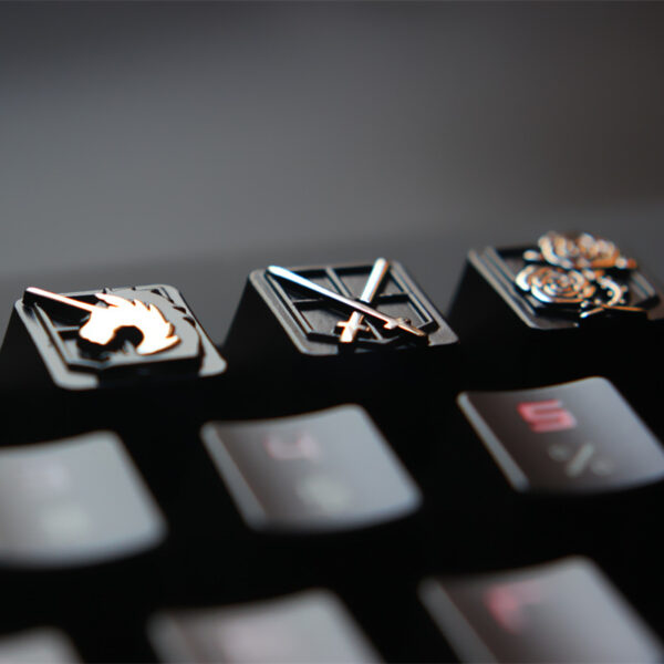 Embossed Zinc-Aluminum Alloy Metal Keycap Mechanical Keyboard R4 Height - Imagen 2