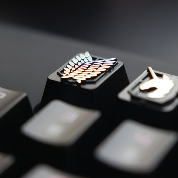 Embossed Zinc-Aluminum Alloy Metal Keycap Mechanical Keyboard R4 Height - Imagen 4
