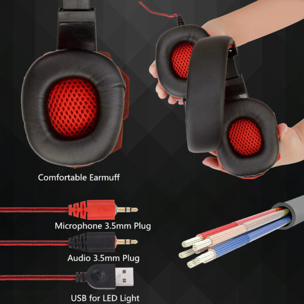 Computer PS4 Gaming Light-up Headset - Imagen 4