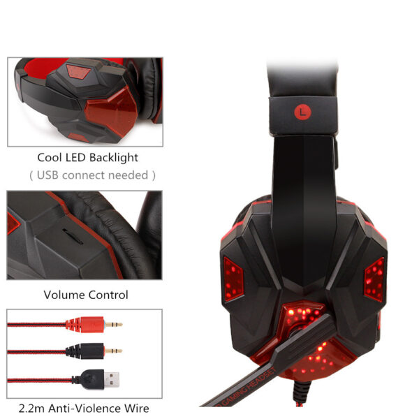 Computer PS4 Gaming Light-up Headset - Imagen 7