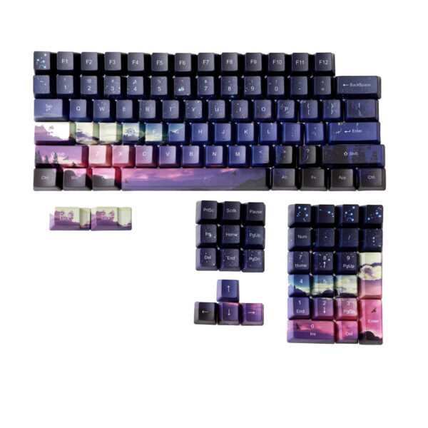 Sunset Starry Sky Keycaps PBT Five-Sided Sublimation Keycaps OEM Mechanical Keyboard Keys Personality Compatible With - Imagen 5