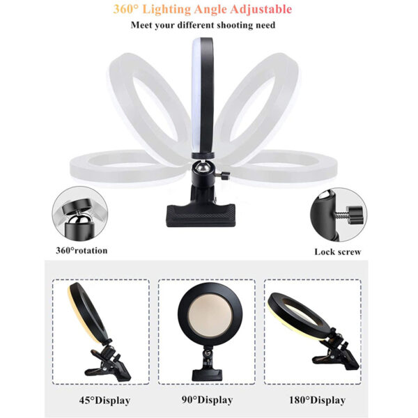 Cross Border Special Lighting For Desktop Clip Mobile Computer Video Conference - Imagen 2