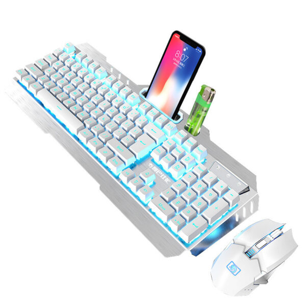 Xinmeng 670 Wireless Charging Keyboard And Mouse Set Game Luminous Keyboard And Mouse Set Cross-Border Ebay Amazon - Imagen 2