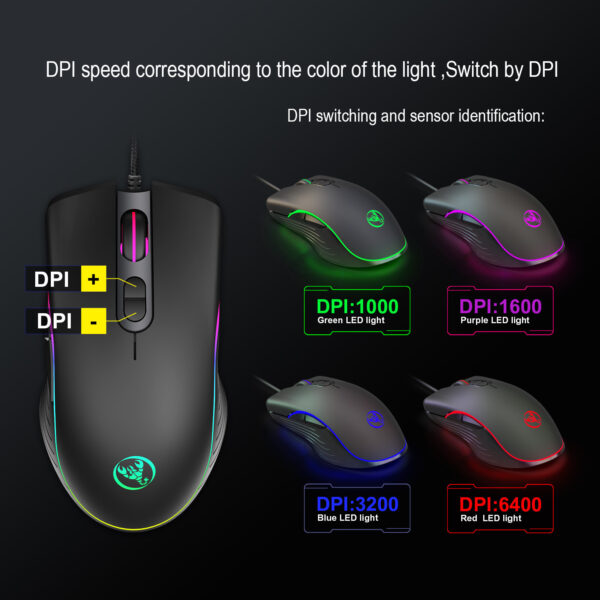 Glowing Gaming Mouse Gaming Wired Mouse - Imagen 2