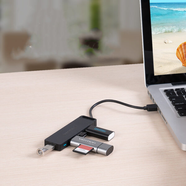 Chm Series Usb2.0 To Usb2.0X4 and Micro Usb Power Supply Black 0.5M - Imagen 5