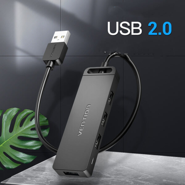 Chm Series Usb2.0 To Usb2.0X4 and Micro Usb Power Supply Black 0.5M - Imagen 2