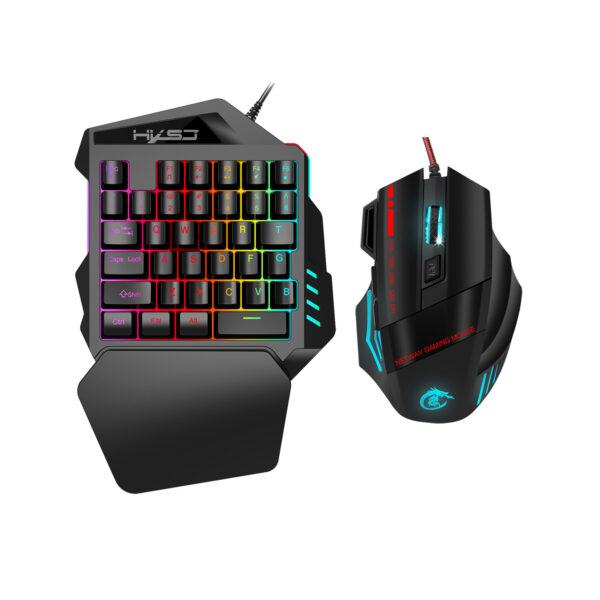 Colorful One-Handed Gaming Keyboard Compact - Imagen 3