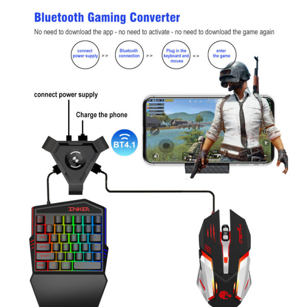 Colorful One-Handed Gaming Keyboard Compact - Imagen 5