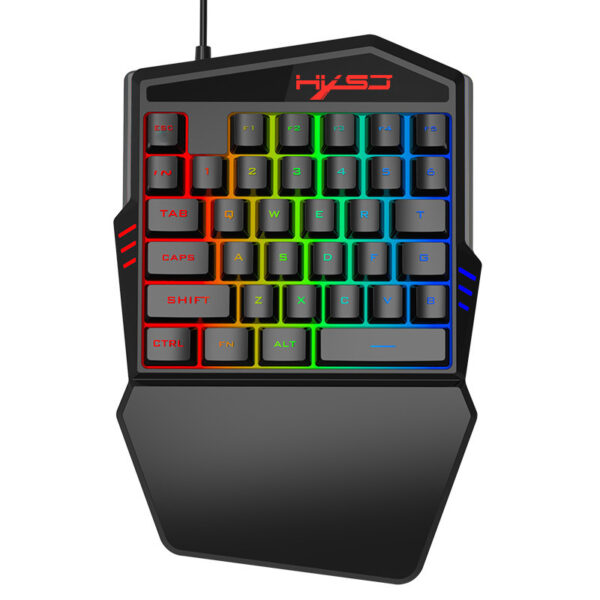 Colorful One-Handed Gaming Keyboard Compact - Imagen 2