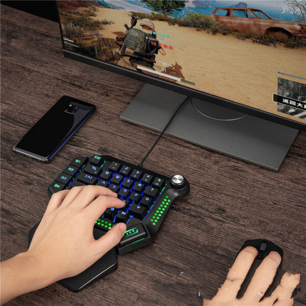 Colorful RGB Macro Recording Compact Mini Mobile Gaming Keyboard - Imagen 4