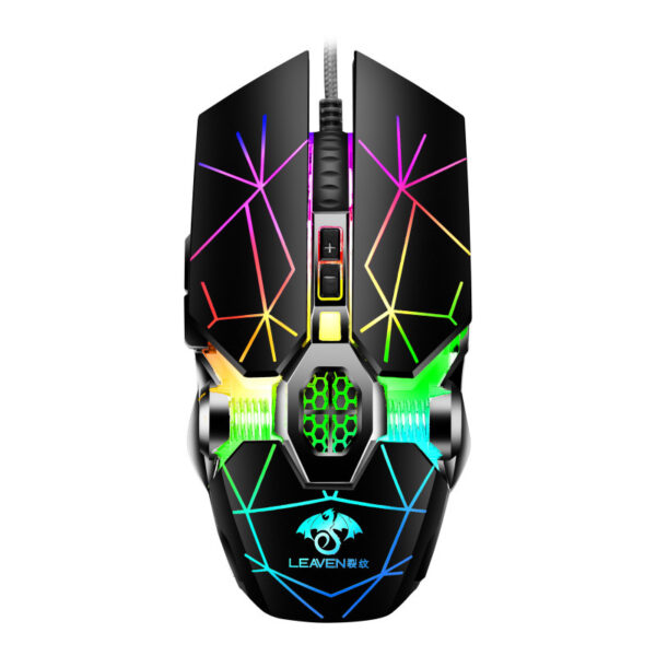 Usb Wired Computer Office Gaming Luminous Rgb Mechanical Mouse - Imagen 8