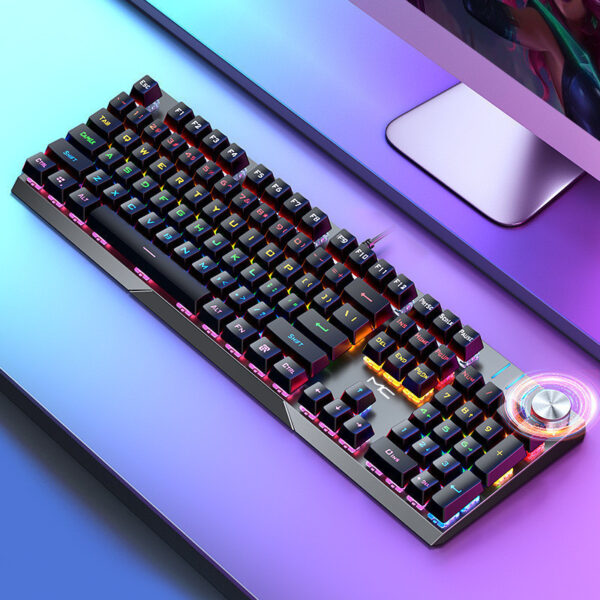 High Special Axis Wired Mechanical Keyboard 104-key Backlit Gaming - Imagen 3