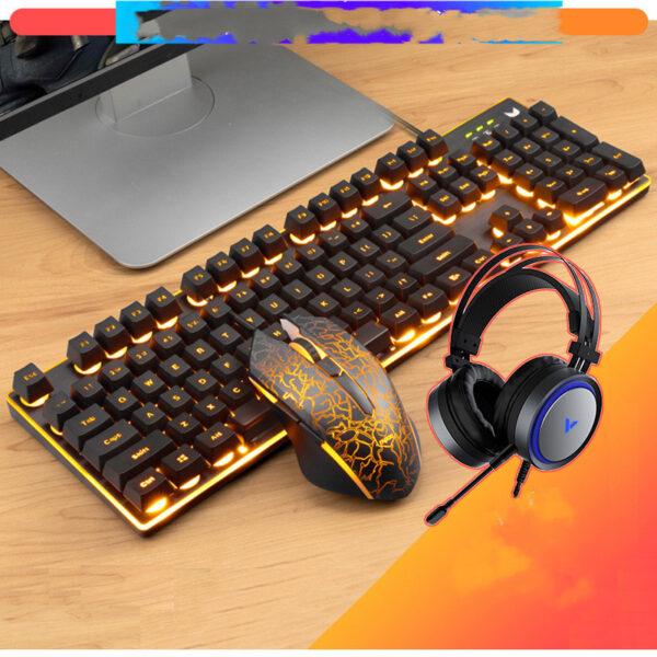 Gaming Keyboard And Mouse Three-piece Set, Mechanical Game, Internet Cafe, Internet Cafe - Imagen 4