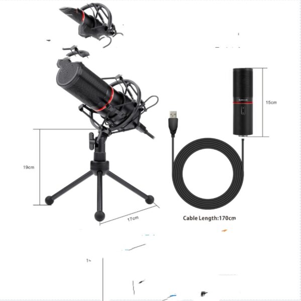 Noise Reduction Game Anchor Recording Dedicated Live Sing Bar Microphone - Imagen 3