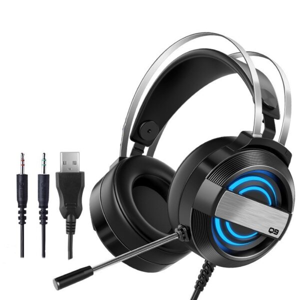 Head-mounted wired Bluetooth gaming headset - Imagen 2