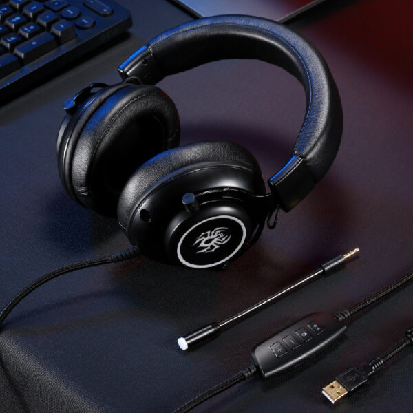 RGB headset gaming wired headset - Imagen 5