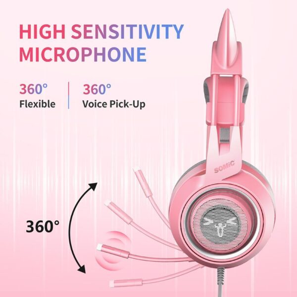 Auriculares/Headphones Gamer G951s Pink Girl - Imagen 6