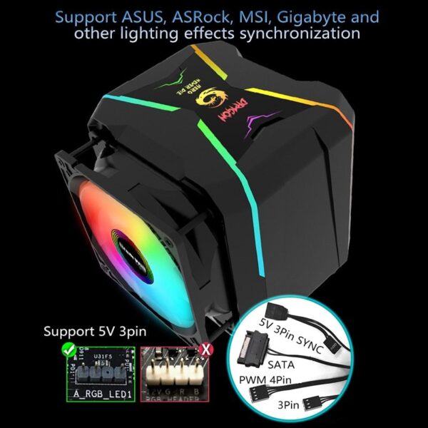 Fan Cooler Para CPU | Geshi G400 | Silencioso - Imagen 5