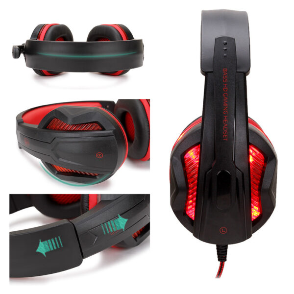 Glowing gaming headset gaming headset - Imagen 4